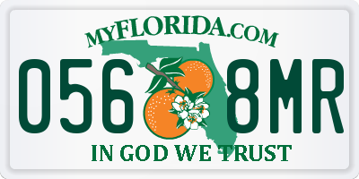 FL license plate 0568MR
