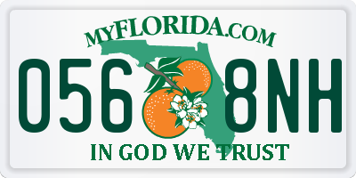 FL license plate 0568NH