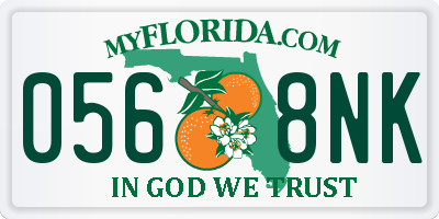 FL license plate 0568NK