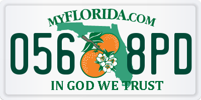 FL license plate 0568PD