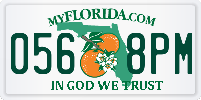 FL license plate 0568PM
