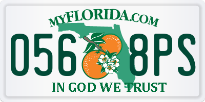 FL license plate 0568PS