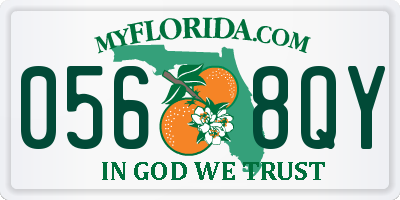 FL license plate 0568QY