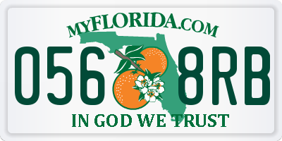 FL license plate 0568RB