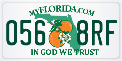 FL license plate 0568RF