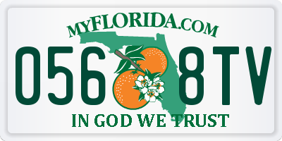 FL license plate 0568TV