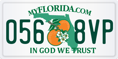 FL license plate 0568VP