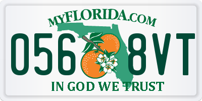 FL license plate 0568VT