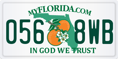 FL license plate 0568WB