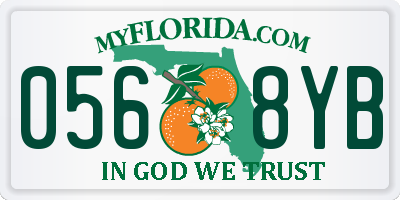FL license plate 0568YB