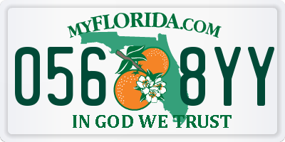 FL license plate 0568YY