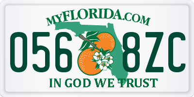 FL license plate 0568ZC