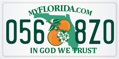 FL license plate 0568ZO