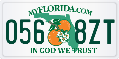 FL license plate 0568ZT