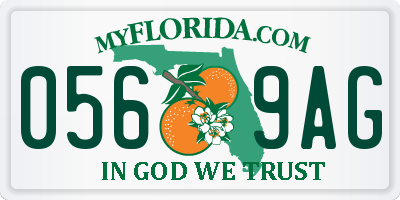 FL license plate 0569AG