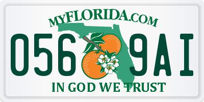 FL license plate 0569AI