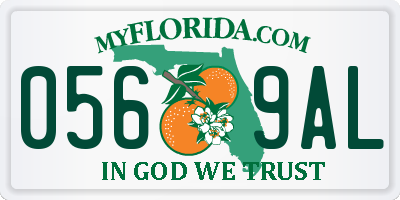FL license plate 0569AL