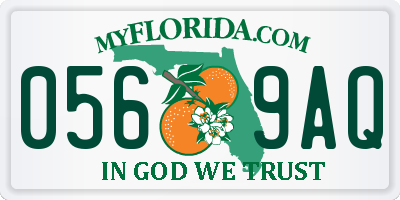 FL license plate 0569AQ