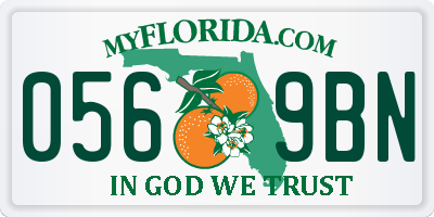 FL license plate 0569BN