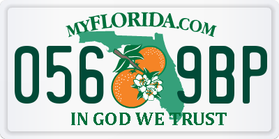 FL license plate 0569BP