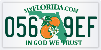 FL license plate 0569EF