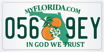 FL license plate 0569EY