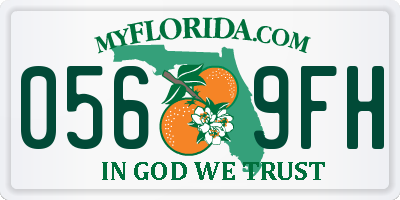FL license plate 0569FH