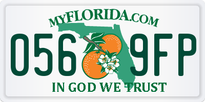 FL license plate 0569FP