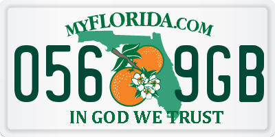 FL license plate 0569GB