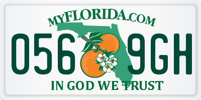 FL license plate 0569GH