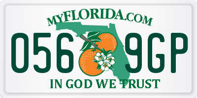 FL license plate 0569GP