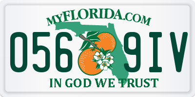 FL license plate 0569IV
