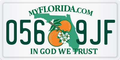 FL license plate 0569JF