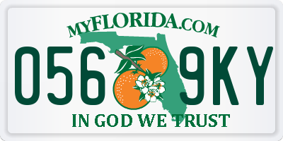 FL license plate 0569KY