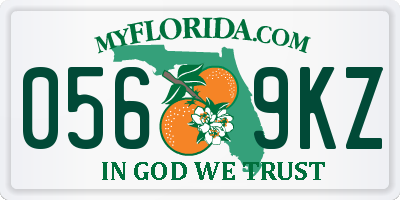 FL license plate 0569KZ