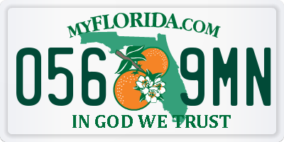 FL license plate 0569MN