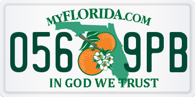 FL license plate 0569PB