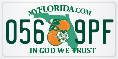 FL license plate 0569PF