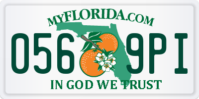FL license plate 0569PI