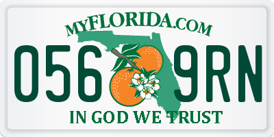 FL license plate 0569RN