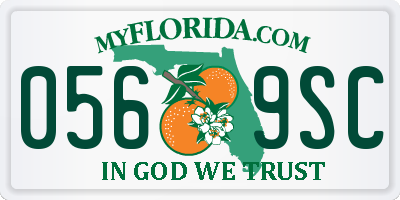 FL license plate 0569SC