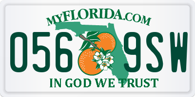 FL license plate 0569SW