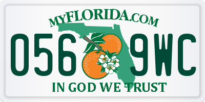 FL license plate 0569WC