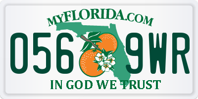FL license plate 0569WR