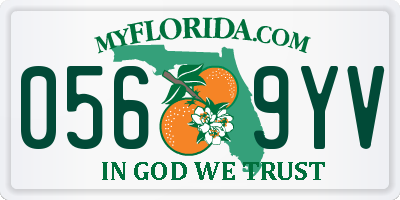 FL license plate 0569YV