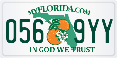 FL license plate 0569YY
