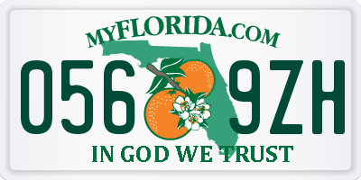 FL license plate 0569ZH