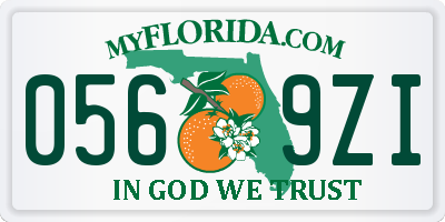 FL license plate 0569ZI