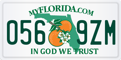 FL license plate 0569ZM