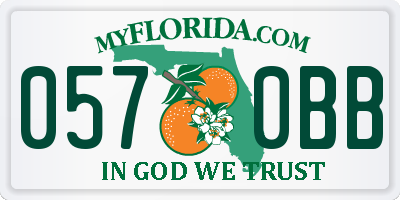 FL license plate 0570BB